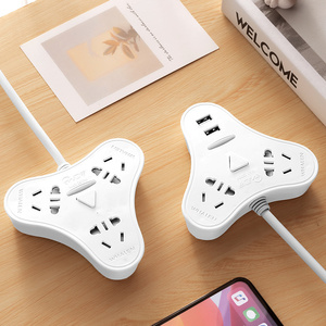 三角插座创意usb多功能学生宿舍卧室家用电源接线板开关带线排插