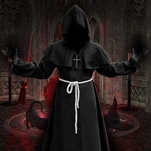 万圣节cos服饰服装古装中世纪僧侣服修士袍巫师服牧师服套装