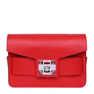 salar milano 女士红色大号小牛皮单肩包 ss18anbd10-red