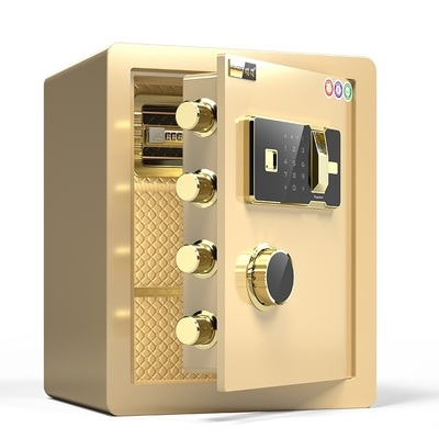 新款万险柜家用小型保险箱家用全钢防盗左开m高45c门厘米防火夹.