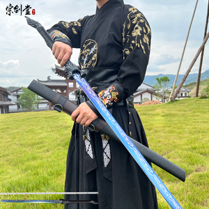 龙龙刀剑2淘宝正品唐横刀长款冷兵器防身车载龙泉市刀剑一体绣春刀