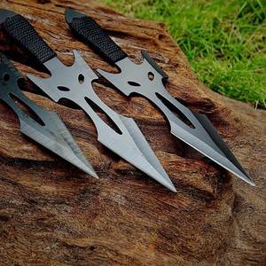 飞镖暗器开刃户外武侠武术投掷飞针直旋防身刀金属训练练习刀武器