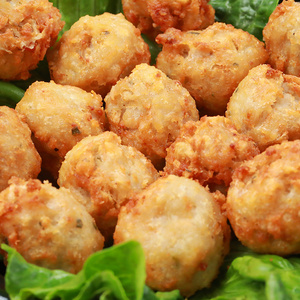 炸糯米圆子地方特色美食小吃特产莲藕丸子素元子火锅串串半成品