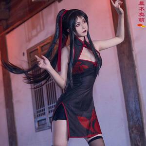 魏无羡 转性同人旗袍 cos服女 cosply服装女 衍生夷陵老祖cosplay