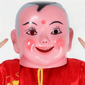 朴丹壹旗舰店天猫大头秧歌大头头舞狮头套人面具道具成人面具儿童