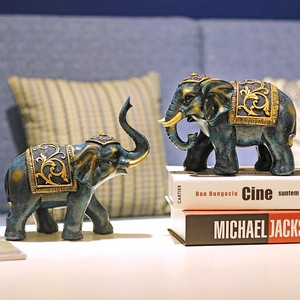 泰国大象摆件一对工艺品客厅装饰品酒柜电视柜玄关公司开业礼品