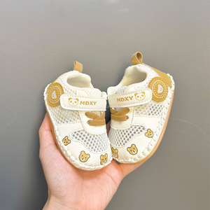 夏季婴幼儿鞋软底防滑3-6-12月0一1岁男女宝宝透气网鞋学步鞋凉鞋