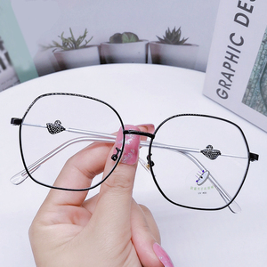 油菜花新款近视眼镜超轻多边形天鹅镜框防蓝光护目可配度数潮男女