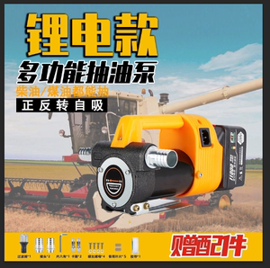 无线锂电池电动抽油泵抽油器自吸泵家用柴油泵24v加油机抽油神器