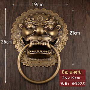 小型狮头门上入户门虎头狮子中式仿古对开o大门门环木门拉手环.