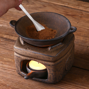 蜡烛烤香炉家用陶瓷香薰炉熏香炉沉香檀香茶叶精油咖啡仿古可干烧