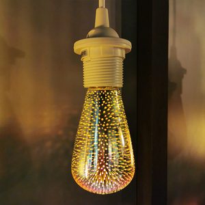 桥古微雨灯家 嘉姆赛博彩色led灯泡七h彩烟花立体炫彩艺术宜泡e27