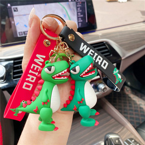 卡通可爱霸王龙公仔钥匙扣网红少女小恐龙钥匙挂件情侣包包挂饰男