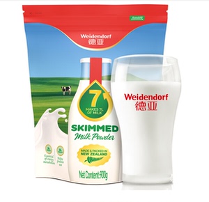新西兰原装进口脱脂奶粉德亚牛奶粉成人学生中老年奶粉900克大包