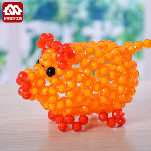 招财猪12生肖猪小动物材料包手工成人串珠编织亚克力散珠子0人付款11