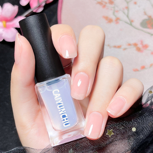指甲油透明色系显白免烤持久快干可撕拉健康无毒无味护甲美甲亮油