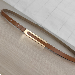 inxx oioi细腰带女士夏季裙子真皮小皮带简约搭配装饰连衣裙收腰