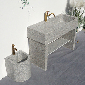 石头洗衣池整石室外阳台洗手盆户外一体柜庭院大理石洗手水池台盆