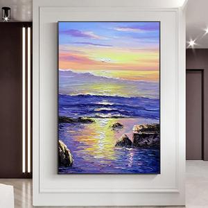 琴儿vs飞女淘宝高端棉线印花十字绣风景如日中天大幅客厅刺绣送礼自