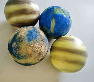 装饰吊饰婚庆泡沫橱窗太阳系八大行星星球商场r幼儿园星空道具球