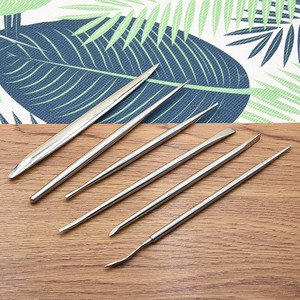 银色金属雕塑工具泥塑刀软陶美国土石粉粘土精雕油泥塑型精钢刀