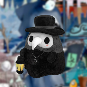 scp鸟嘴瘟疫医生护士毛绒玩具乌鸦万圣节夜光公仔吸光布娃娃礼物