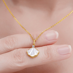 黄金项链999足金一贝子2022年新款送女友生日情人节送老婆礼物