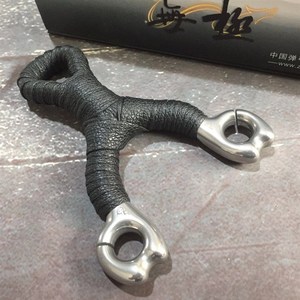 新品弓定b无极雪龙三代弹弓440c 304不锈钢异眼直板位曲道反槽天