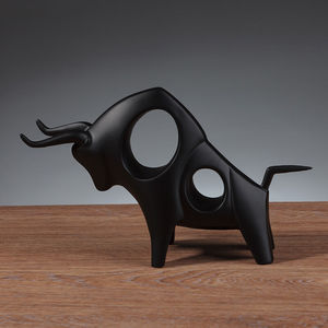 爱泽宝北欧ins办公室创意抽象牛装饰品摆件家居客厅电视柜摆设工