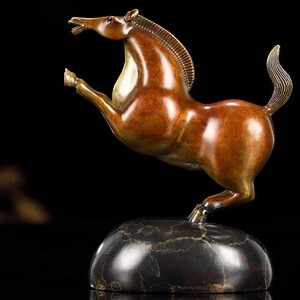品个飞黄腾达2021年度珍品纯铜小跃马摆件奔马摆设糖糖严选
