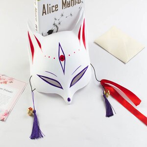 网红日系狐狸面具角色扮演日本狐狸精和j服配饰魔术师舞台演出面