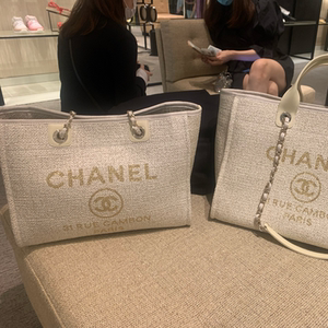 【99新拍】chanel香奈儿女包香草黄色单肩包手提帆布链子购物袋