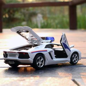 车1/32 合金大众桑塔纳车经典普警桑玩具回853力声光警察汽车铁开