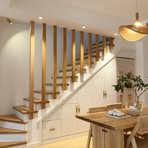 简约现代实木楼梯扶手护栏阁楼立柱复式酒吧护栏装饰走廊栏杆围栏