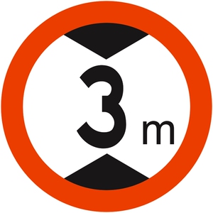 交通标志牌 限高3m 限t制宽度限宽指示牌龙门架限高牌子禁令警示