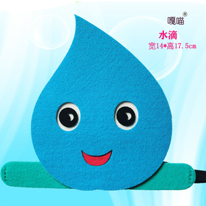 小水滴旅行记头饰道具水珠卡通帽子雨点头套幼儿园舞台话剧扮演.