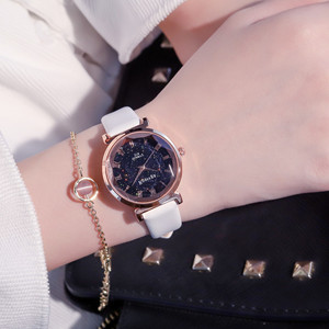 sj星空手表女士女款时尚潮流y复古大气ins风韩版简约气质女生学m