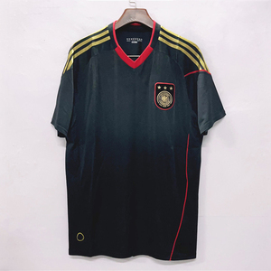 2010世界杯德国队客场克洛泽穆勒小猪克罗斯黑金队服复古足球服