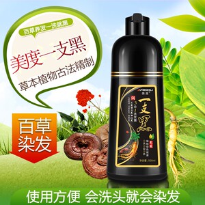 江小黑一洗黑孝亲恩4合1洗发水染发剂清水配方一支黑一支彩