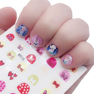 儿童指甲贴贴纸女孩宝宝美甲贴片防水无毒公主美甲贴纸卡通贴套装