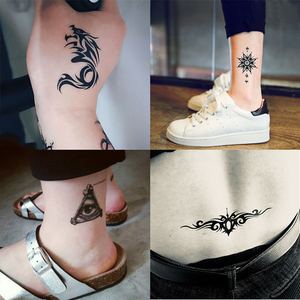 纹身贴防水女持久男人脚踝手臂暗黑系小图案图腾ins风文身贴纸画