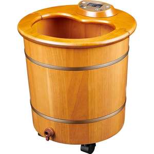 上海红心泡脚桶电动全摩足浴盆恒温加热洗m脚按自动过小腿木质木