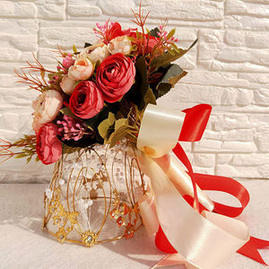 手捧花新娘结婚仿真花森系小清新欧式田园玫瑰球花束婚礼婚纱摄影