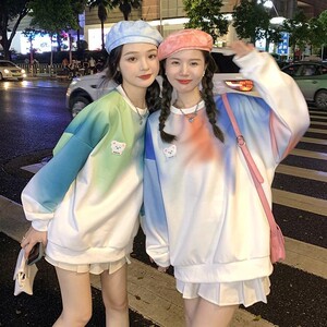 闺蜜装韩版学生两人秋季二人姐妹装三人秋装卫衣长袖初中生衣服女