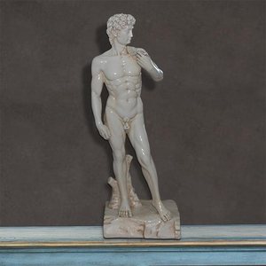 大卫雕塑艺术摆件小欧式人物雕像素描男模型装饰全身树脂简约