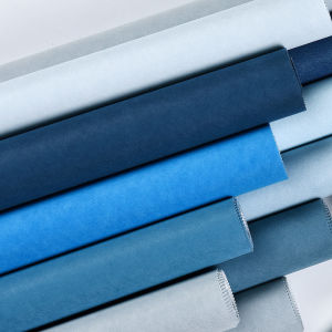 新款深蓝色素色墙布 卧室客厅背景 轻奢天蓝湖蓝纯色高档无缝壁布