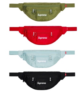 supreme ss19 46th腰包斜挎单肩包满印logo手机小包男女胸包运动