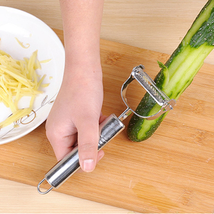 居家乐不锈钢土豆削皮刀多功能削c皮器瓜果刨去鱼鳞笑脸刨丝器去