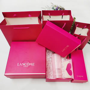 包邮兰蔻大粉水礼盒空盒清滢爽肤水小黑瓶眼霜护肤品礼品盒手提袋