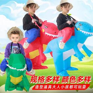 充气人偶服装坐骑恐龙搞怪衣服大人小孩搞笑卡通玩偶服霸王龙道具
